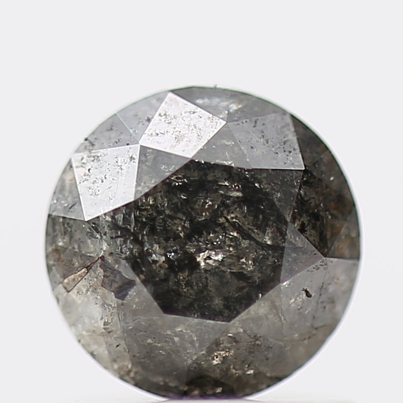 1 Carat Salt and Pepper Diamond Gray Round Brilliant Cut Natural Loose Diamond